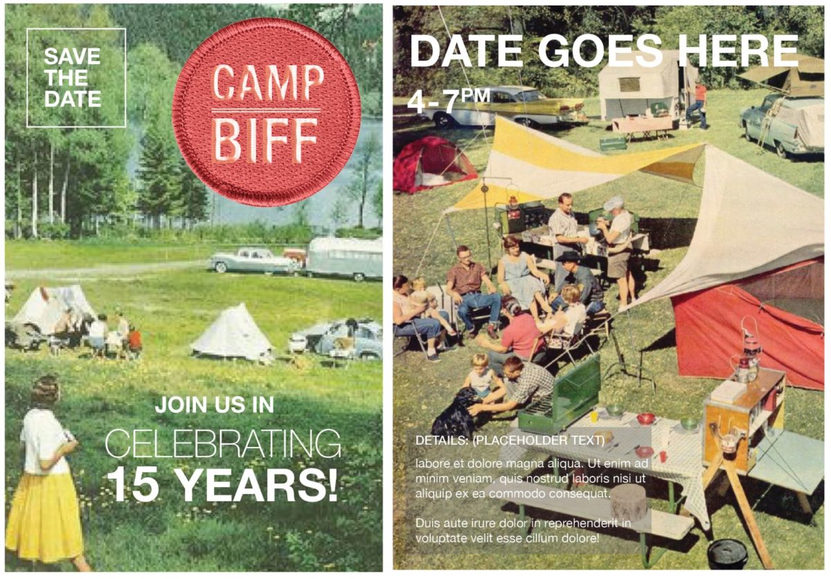 Camp BIFF Save the Date Concept