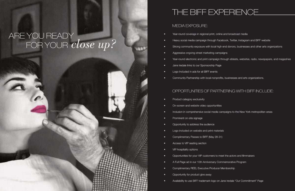 Jane Iredale BIFF Sponsorship Booklet