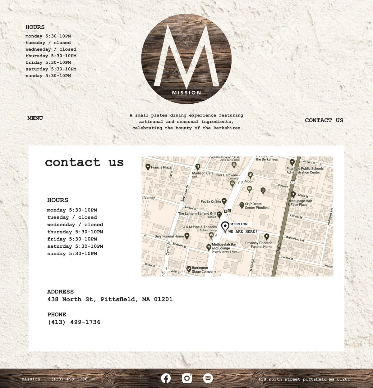 Mission Website Wireframe